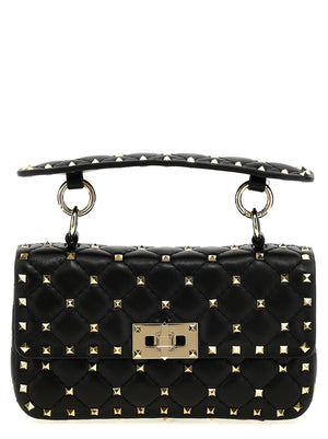Valentino Garavani Schwarze Lammleder-Schultertasche