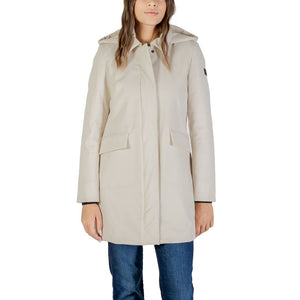 Peuterey Cremefarbener Parka aus Polyamid