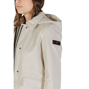 Peuterey Cremefarbener Parka aus Polyamid