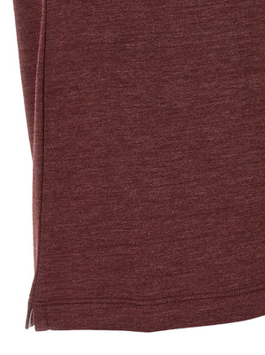 Brunello Cucinelli Polo-Shirt aus bordeauxroter Schurwolle