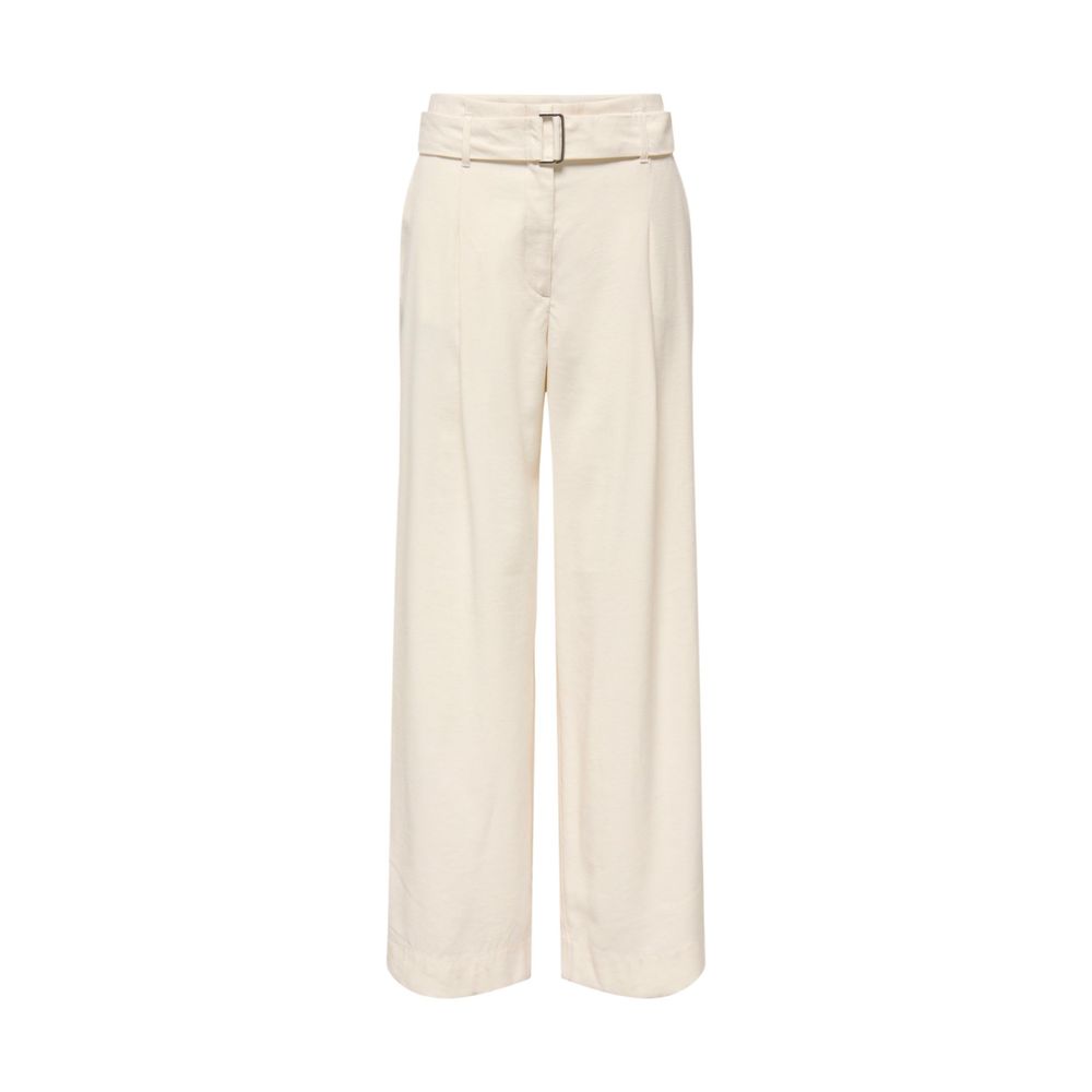 Only Cremefarbene Hose aus Polyester