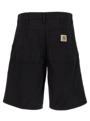 Carhartt Wip Schwarze Bermuda-Shorts aus Polyester
