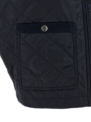 Prada Dunkelblaue ärmellose Jacke aus recyceltem Polyamid