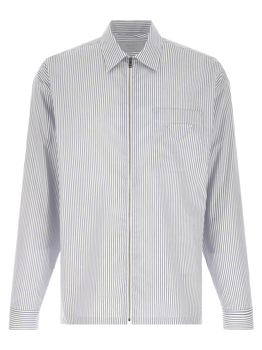Prada Blaue Baumwollbluse