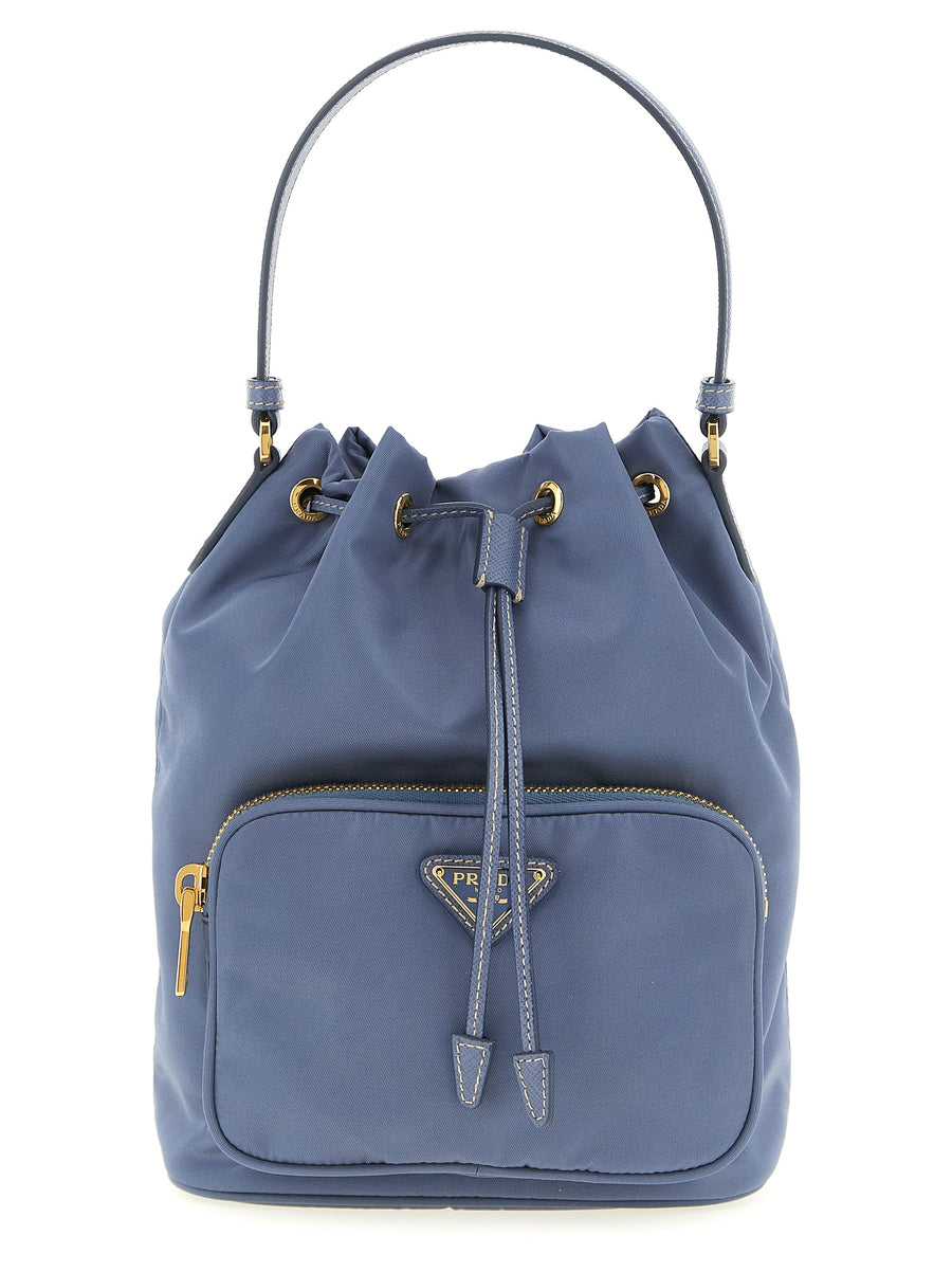 Prada Blaue Handtasche aus recyceltem Polyamid