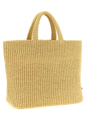 Prada Beige Raffia Shopper
