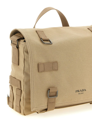 Prada Beige Baumwoll Umhängetasche