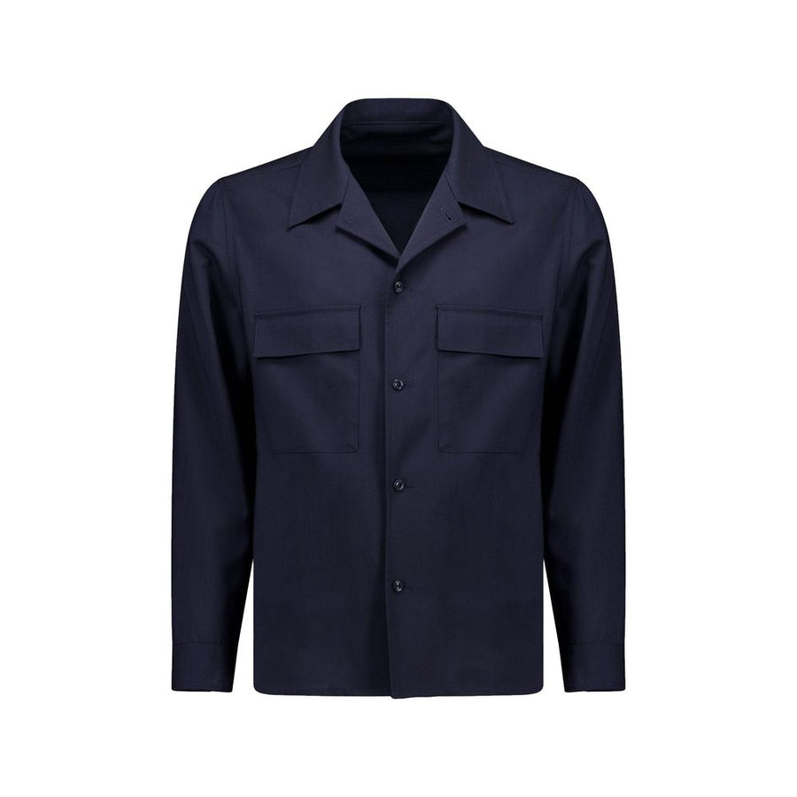Autore Marineblaue Jacke aus reiner Schurwolle