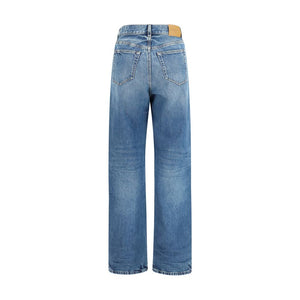 Saint Laurent Blaue Baumwolljeans im Relaxed Fit