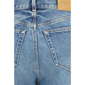 Saint Laurent Blaue Baumwolljeans im Relaxed Fit