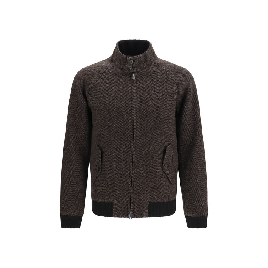 Baracuta Braune Bikerjacke aus Viskose