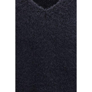 Dolce & Gabbana Blauer Marabou-Pullover