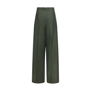 SA SU PHI Zweifarbige Seiden-Freizeithose
