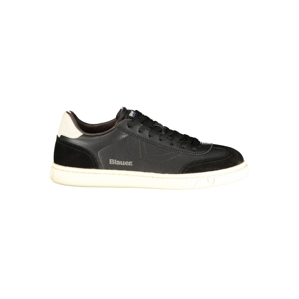 Blauer Schwarze Sneaker aus Polyester für sportliche Looks
