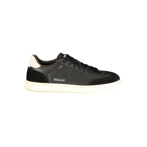 Blauer Schwarze Sneaker aus Polyester für sportliche Looks