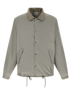 Gray Cotton Full-Length Jacket