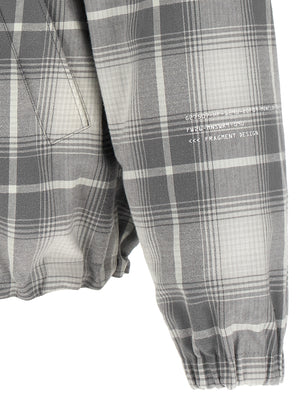Gray Cotton Full-Length Jacket