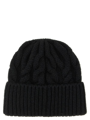 Black Virgin Wool Beanie