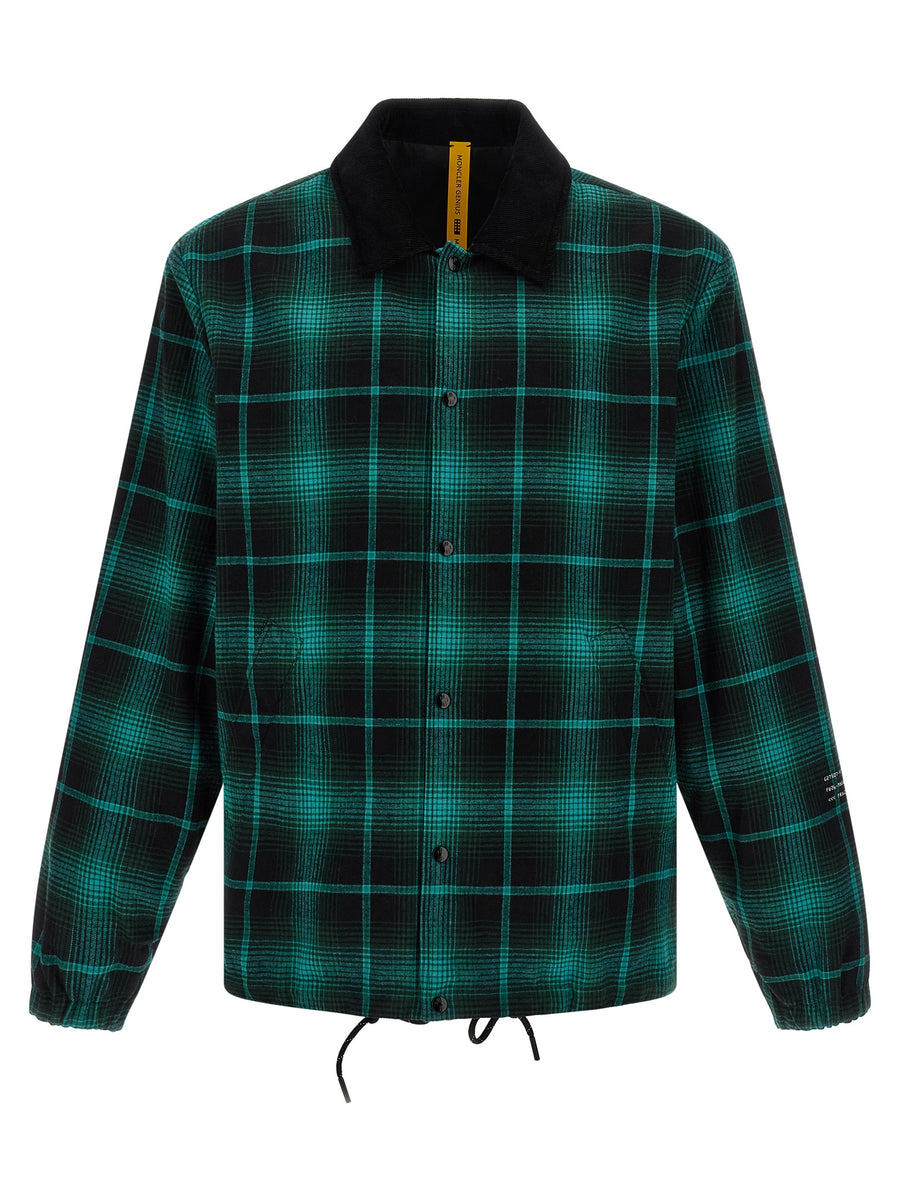 Bicolor Cotton Full-Length Jacket