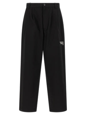 Black Cotton Casual Pants