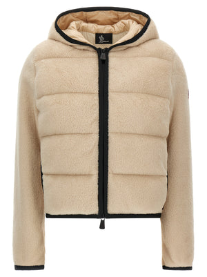 Beige Polyester Hoodie