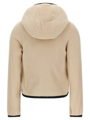 Beige Polyester Hoodie