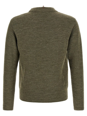 Bicolor Virgin Wool Cardigan