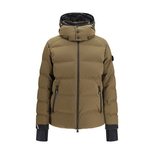 Brown Polyamide Full-Length Jacket