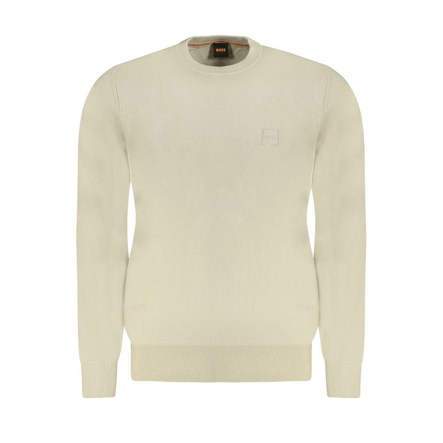 Beige Cotton Men's Sweater