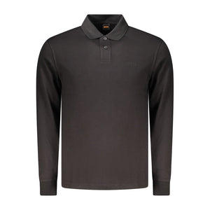 Black Cotton Men's Polo Shirt
