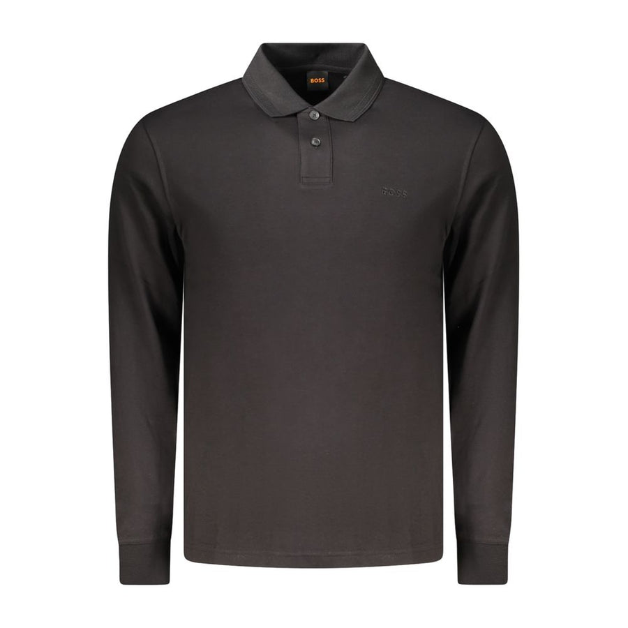 Black Cotton Men's Polo Shirt