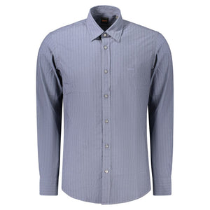 Blue Cotton Mens Shirt