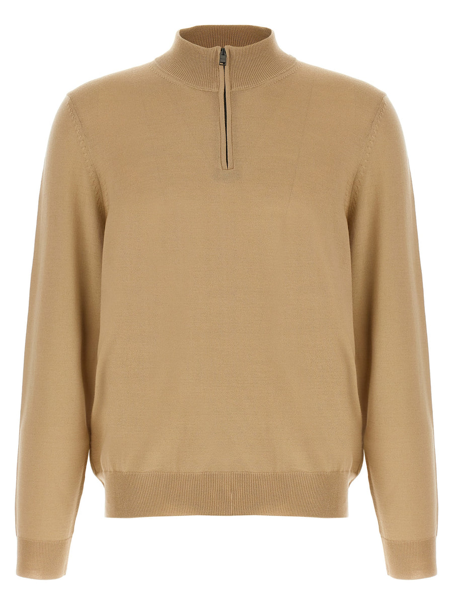 Beige Virgin Wool Cardigan