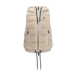 Beige Polyamide Sleeveless Jacket