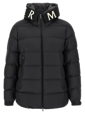 Black Polyester Full-Length Jacket