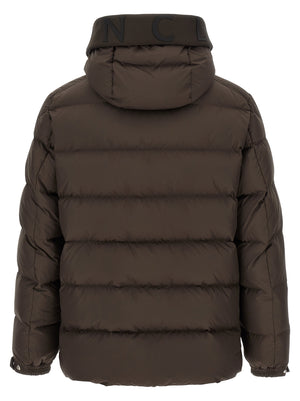 Brown Polyester Full-Length Jacket
