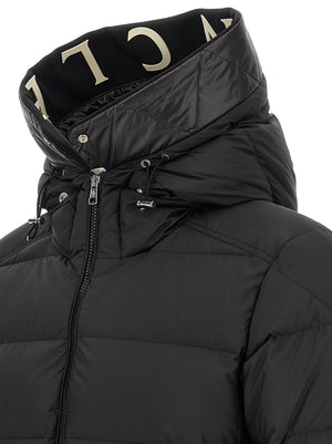 Black Polyester Full-Length Jacket