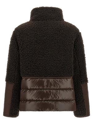 Brown Polyester Full-Length Jacket