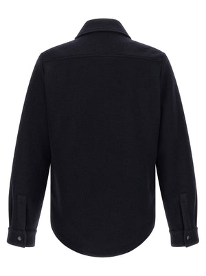 Blue Virgin Wool Blouse