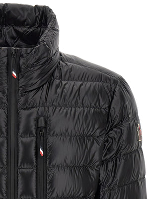Black Polyester Full-Length Jacket