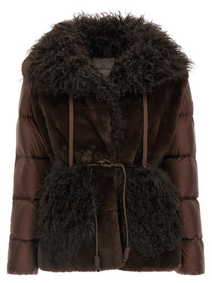 Brown Polyester Shell Jacket