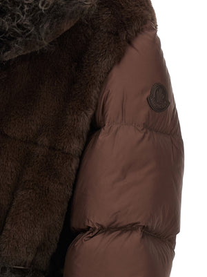 Brown Polyester Shell Jacket