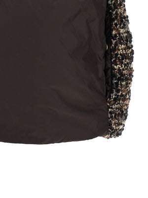 Brown Polyester Sleeveless Jacket