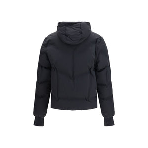 Black Polyamide Full-Length Jacket