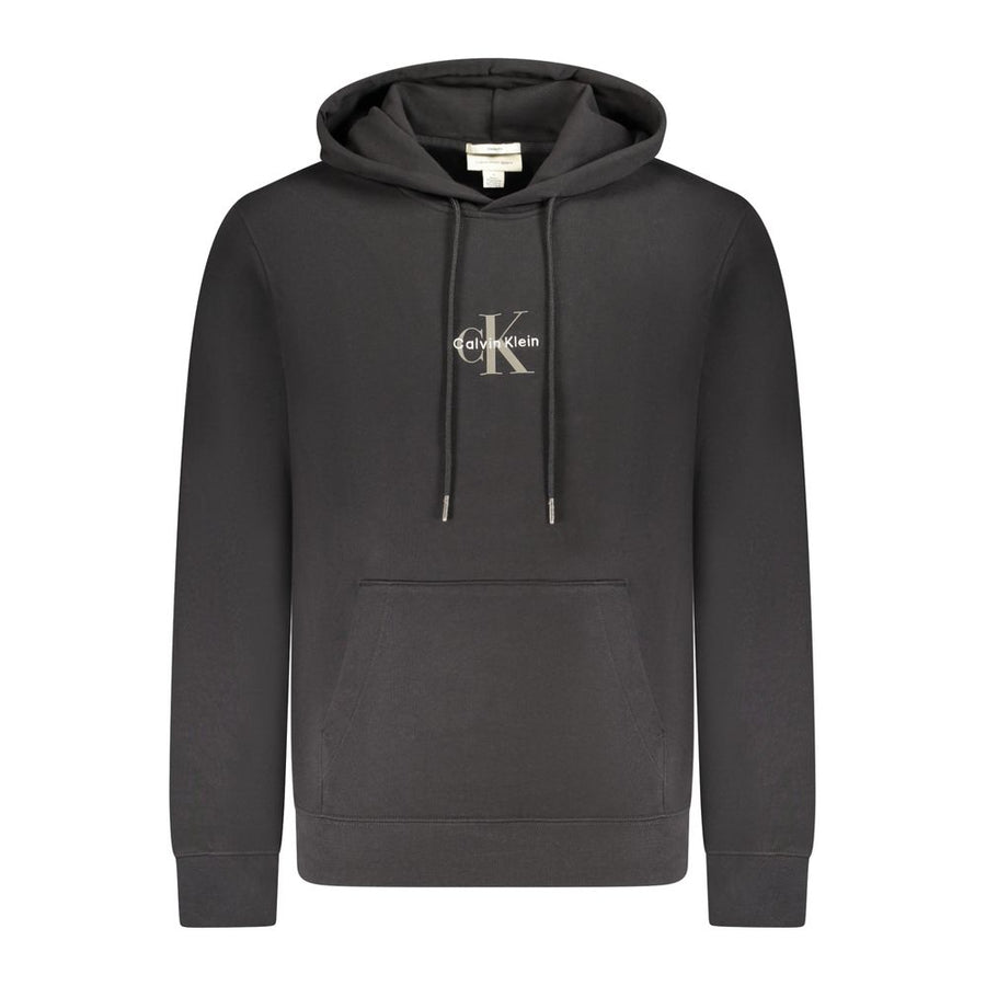 Black Cotton Menswear Hoodie