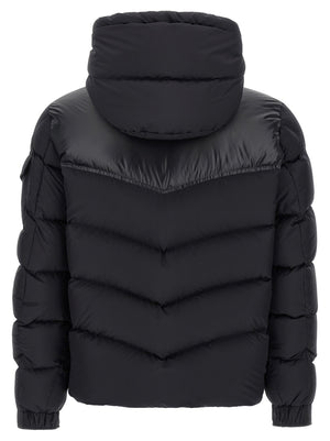 Black Polyester Full-Length Jacket