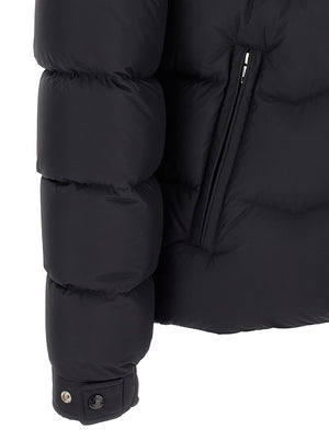 Black Polyester Full-Length Jacket