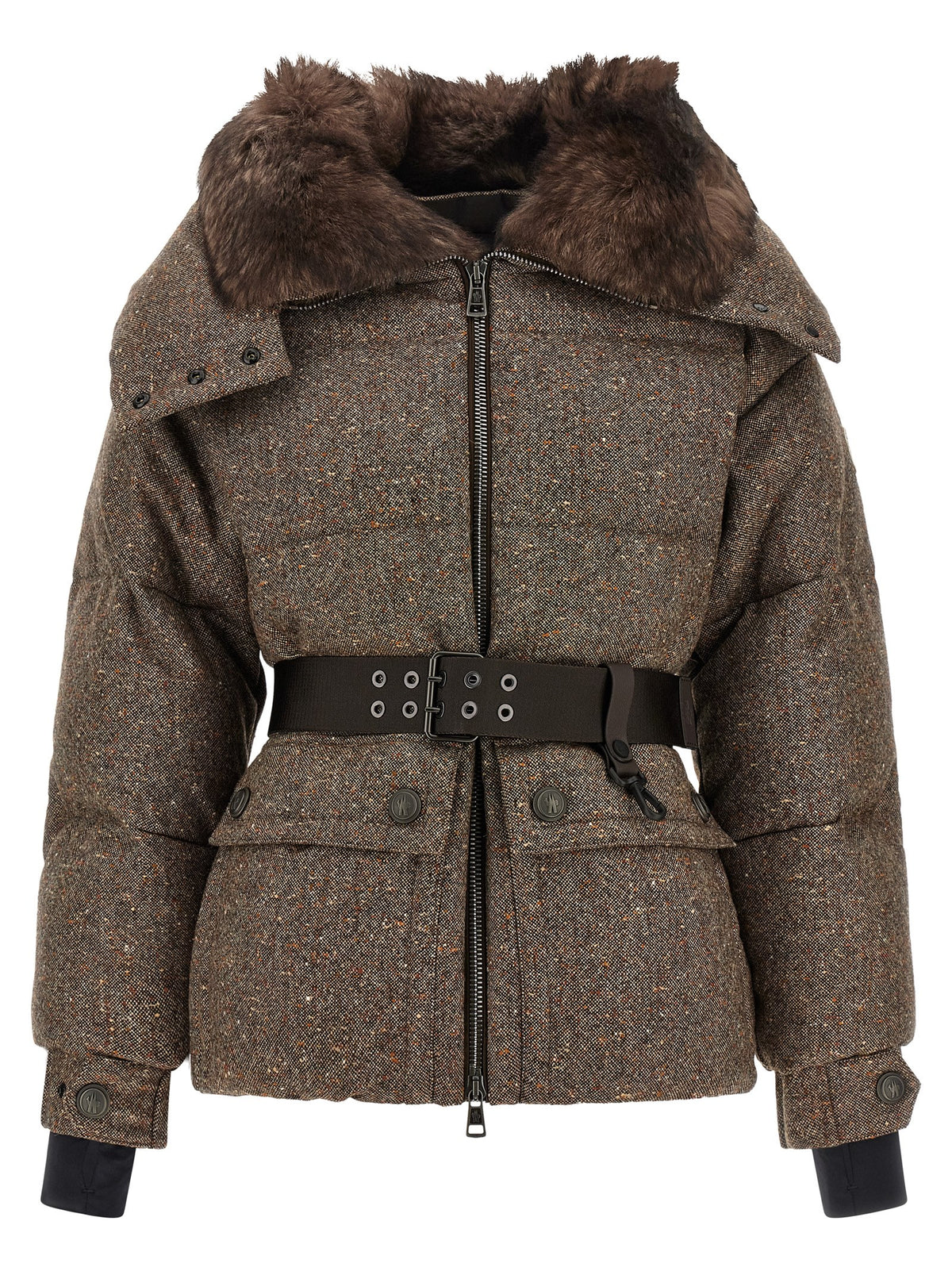 Brown Leather Full-Length Jacket