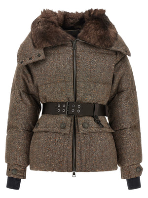 Brown Leather Full-Length Jacket