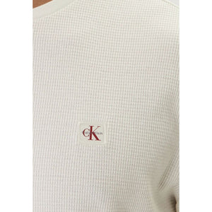 Beige Cotton Long Sleeve T-Shirt